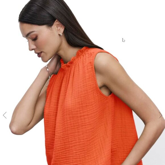 🔥 NWT Velvet by Graham & Spencer Bianca 06 Sleeveless Top - Paprika Small 🔥 - Picture 3 of 14
